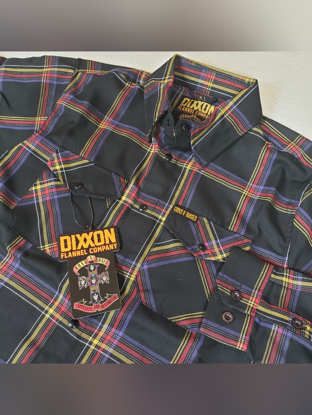 NWT Dixxon Men's Medium Guns N Roses Appetite For Destruction Flannel Shirt